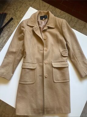 Vintage Moda International Wool Camel Trench Coat